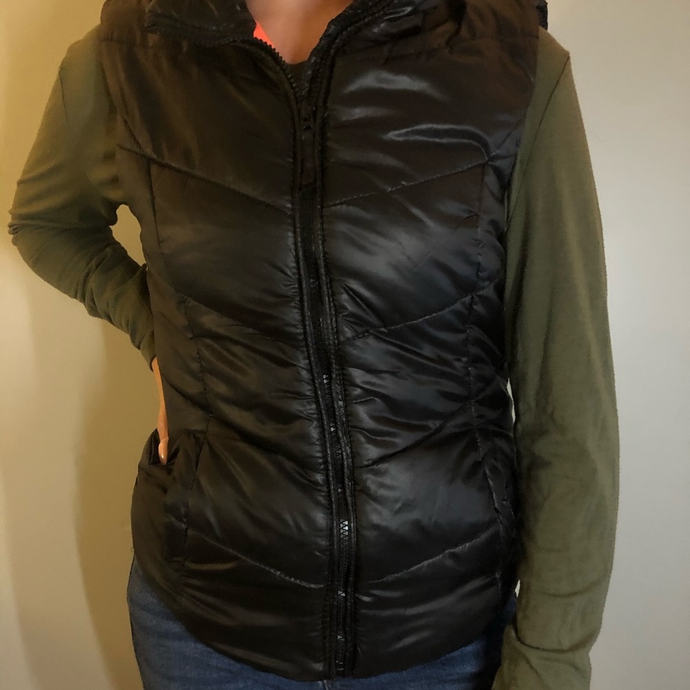 Black Vest with Pink Interior